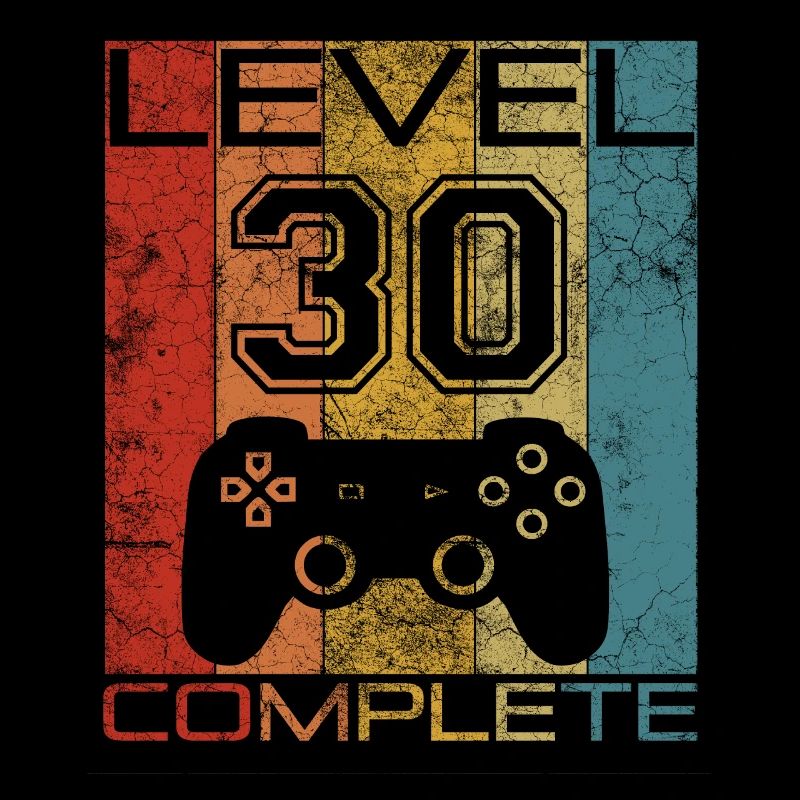 30 Geburtstag Gamer Level 30 complete Vintage