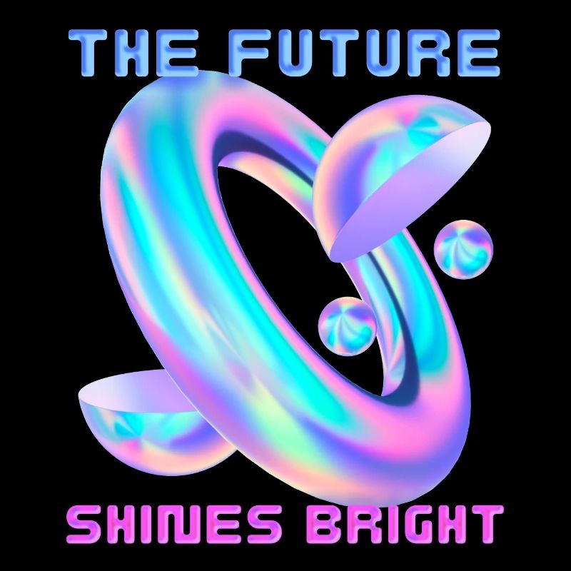 Future design with futuristic shape, slogan