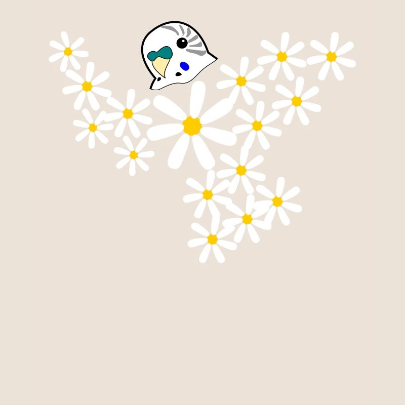 Perruche oiseau faite de fleurs