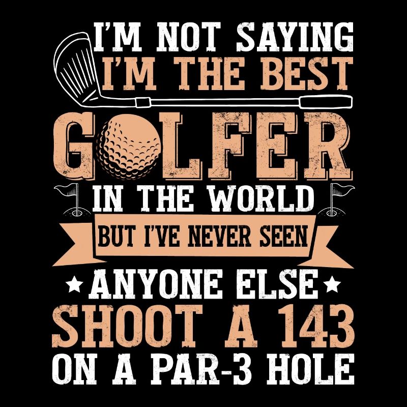 Funny Golf Player Golfing