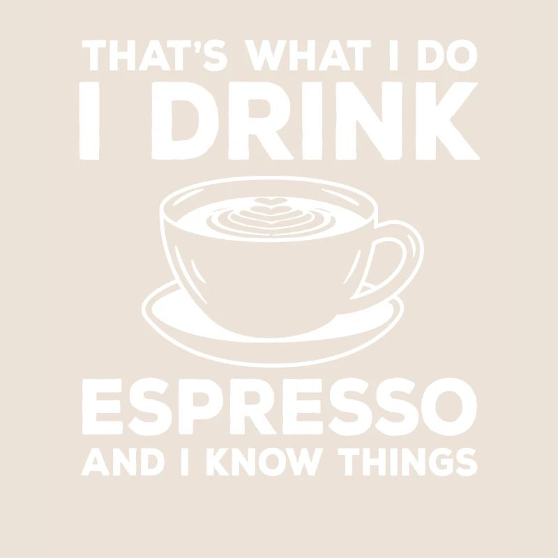 Lustiger Espresso Trinker Caffee Latte