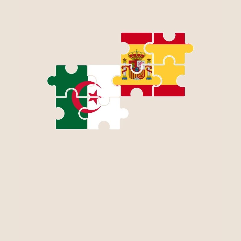 Algérie Espagne Drapeau Espagnol Algérien