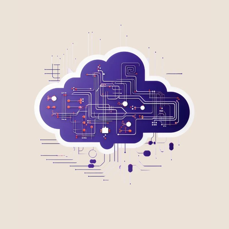 Cloud-Computing-Computerelektronik-Schaltung