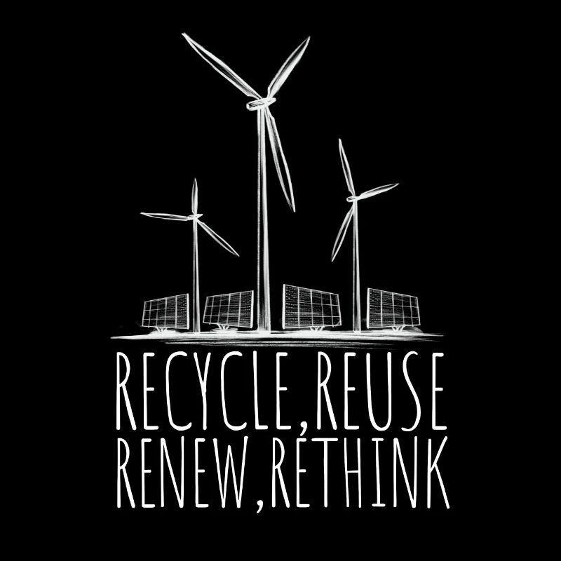 Recycle Réutiliser Renew Rethink Wind Turbine - Wind