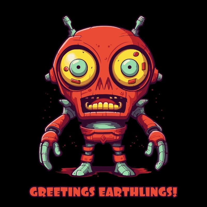 Greetings Earthlings – Alien Robots