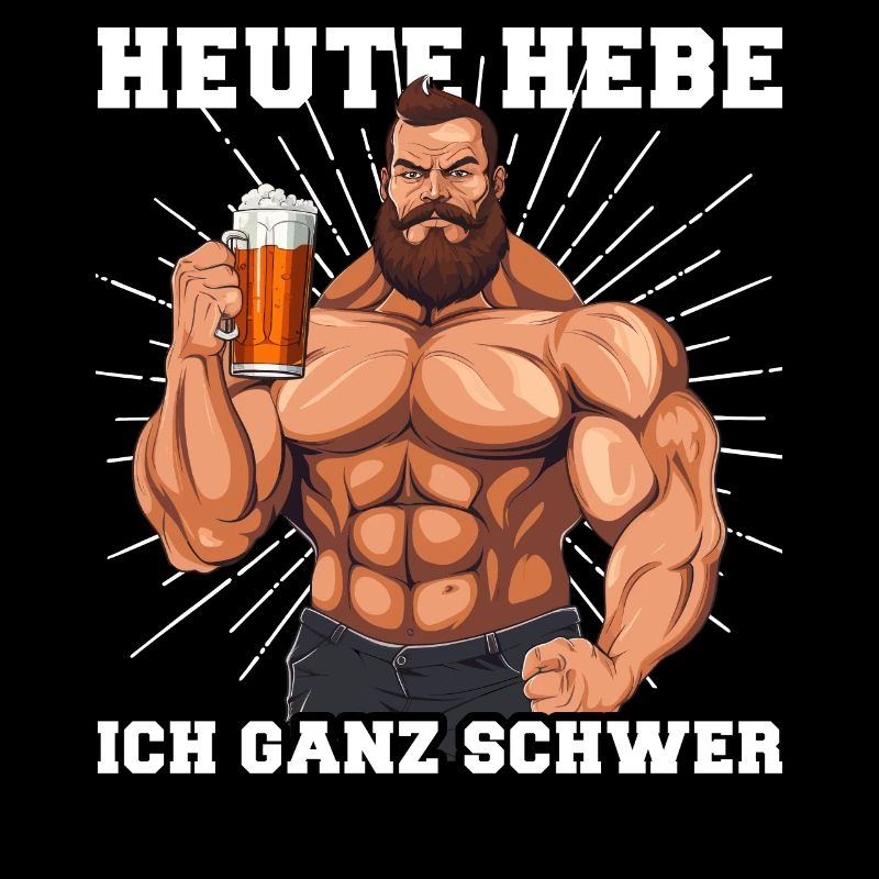Bodybuilder Gym Bier | Heute hebe ich ganz schwer