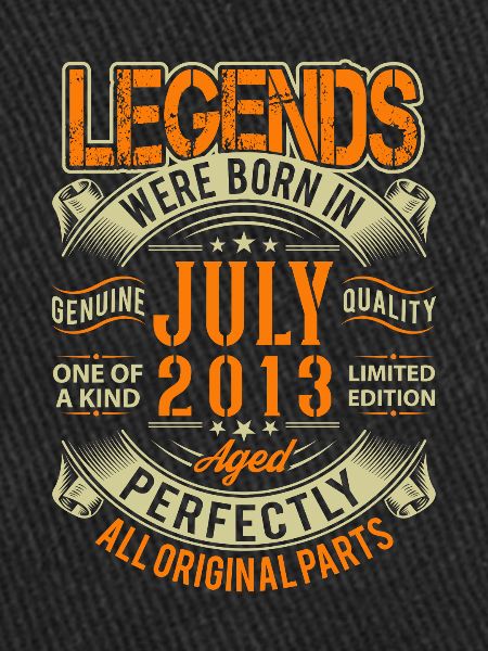 2013 July Birthday Legend