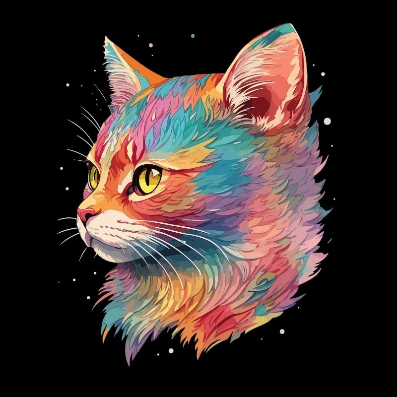 Chat Illustration Chat Dessin Pastel Chat
