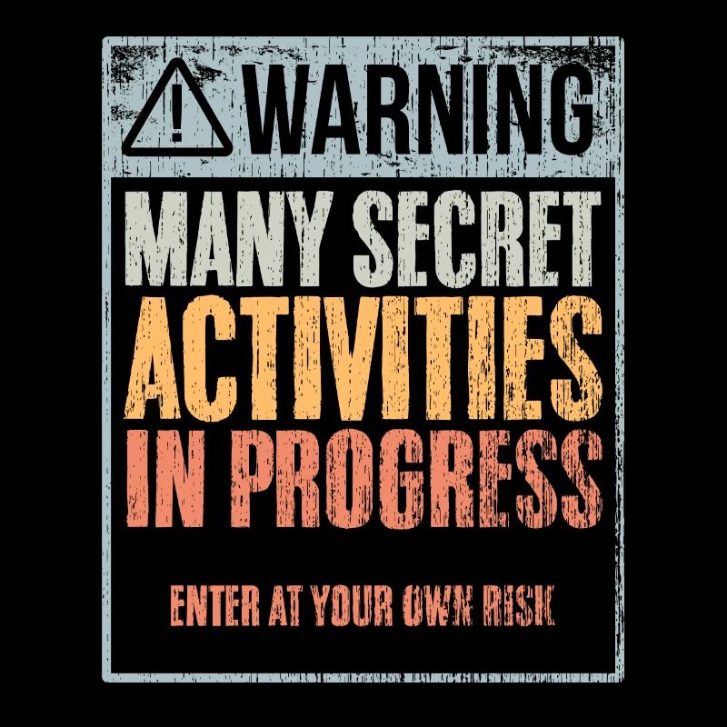 Vintage Many Secret Activities In Progress A