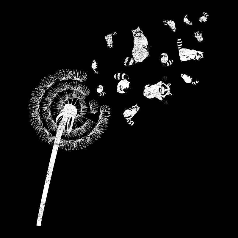 Trash Panda Wald Tier Geschenk Pusteblume Waschbär
