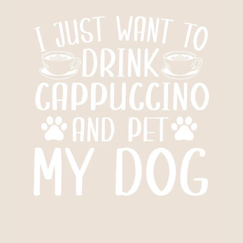 Cappuccino et conception de chien propriétaire de chien