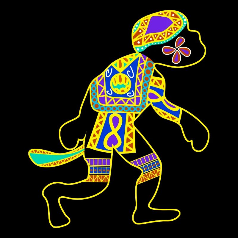 Monkey with patterns Monkey