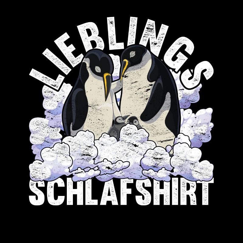 Nachteule Pinguin Geschenk Lieblings Schlafshirt