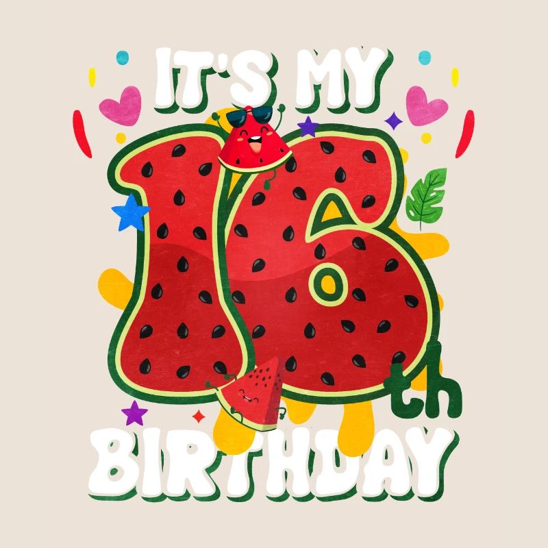 16. Geburtstag Wassermelone Sommer Geschenk
