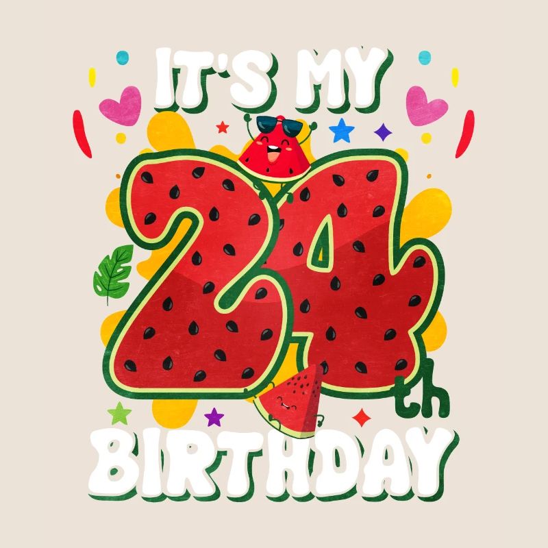 24. Geburtstag Wassermelone Sommer Geschenk