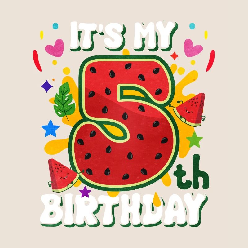 5. Geburtstag Wassermelone Sommer Geschenk