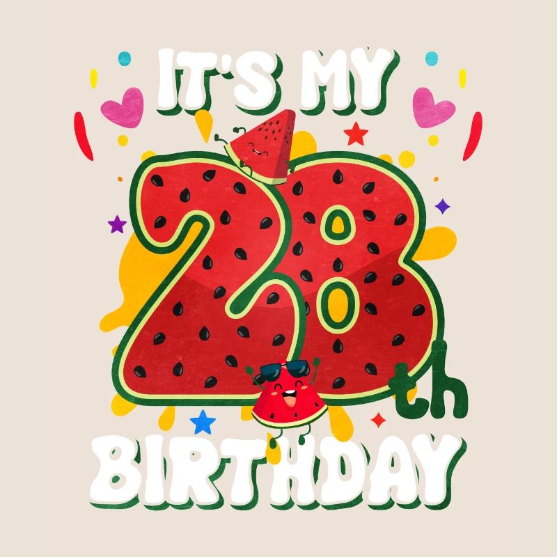 28. Geburtstag Wassermelone Sommer Geschenk