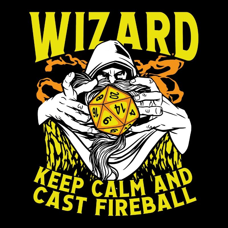 Un magicien lance une boule de feu