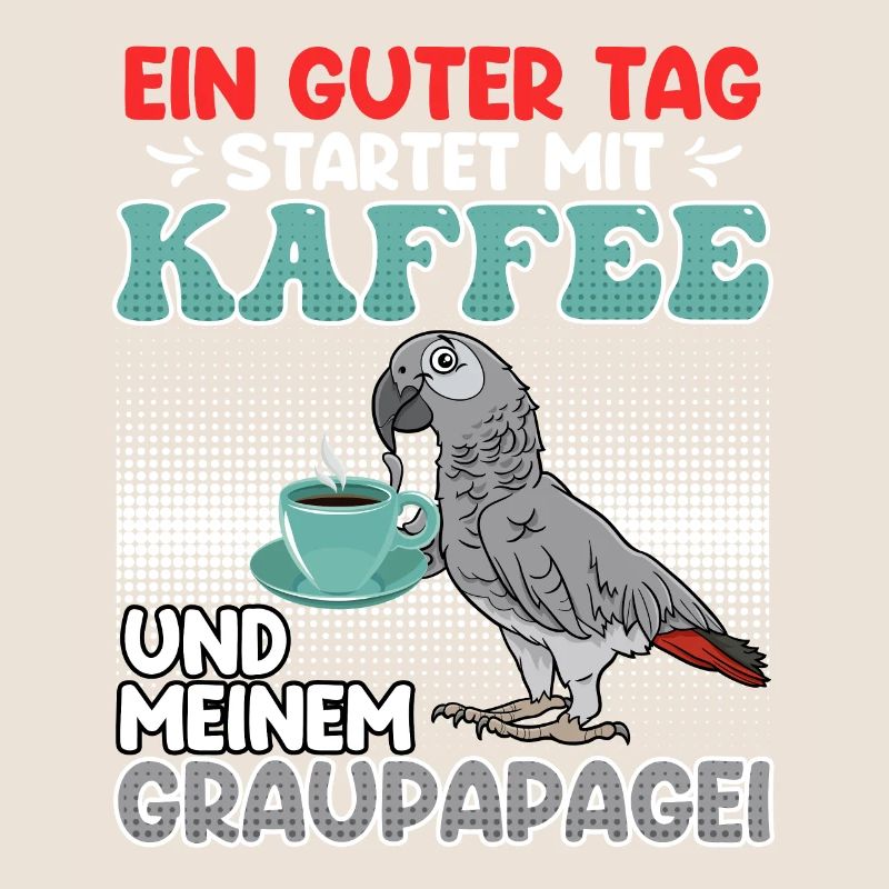 Ein guter Tag startet mit Kaffee und Graupapageien