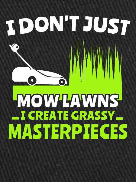 Lawn mowers mowing grass