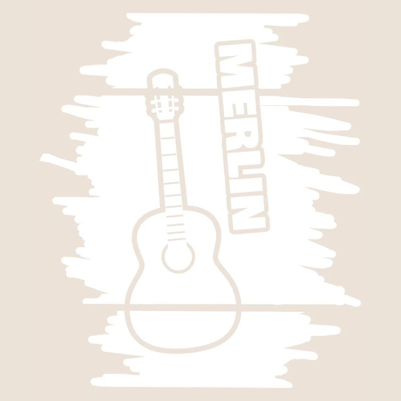 Guitare jouant Merlin