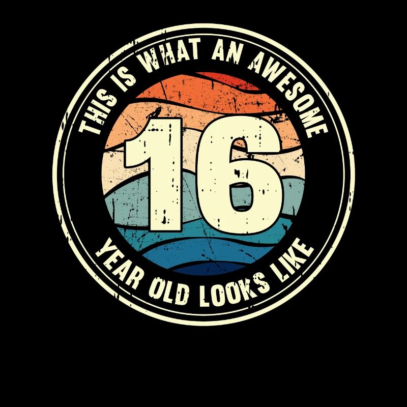 16. Geburtstag so sieht man mit 16 Retro Geschenk