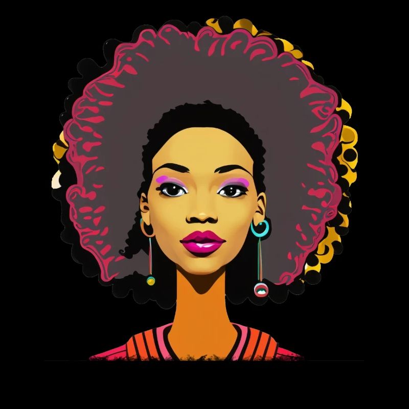 Dame à l’afro