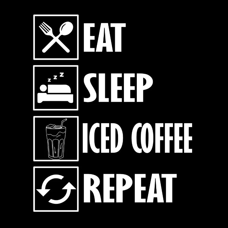 Design amusant pour la conception de café glacé