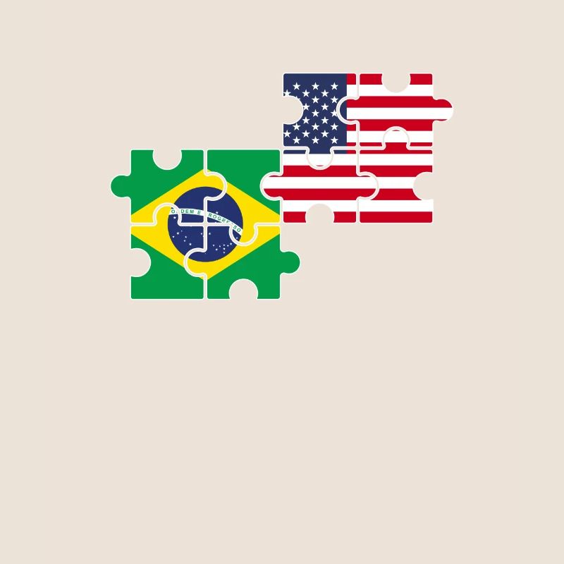Brésil États-Unis Drapeau Brésil