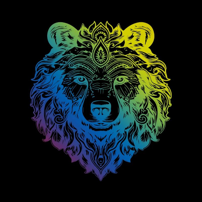 Bär Grizzly Mandala Boho