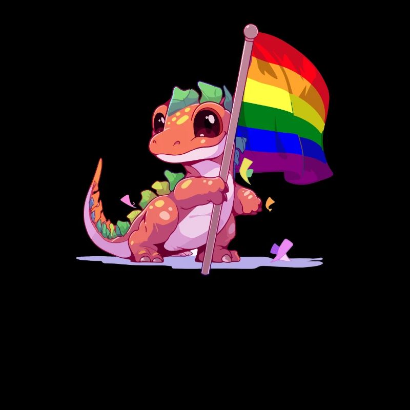 Dinosaur LGBT Pride Transgender Rainbow Flag Pun