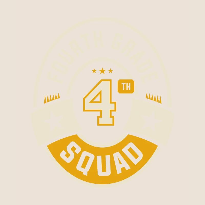 Fourth 4th Grade Squad Team Back To School