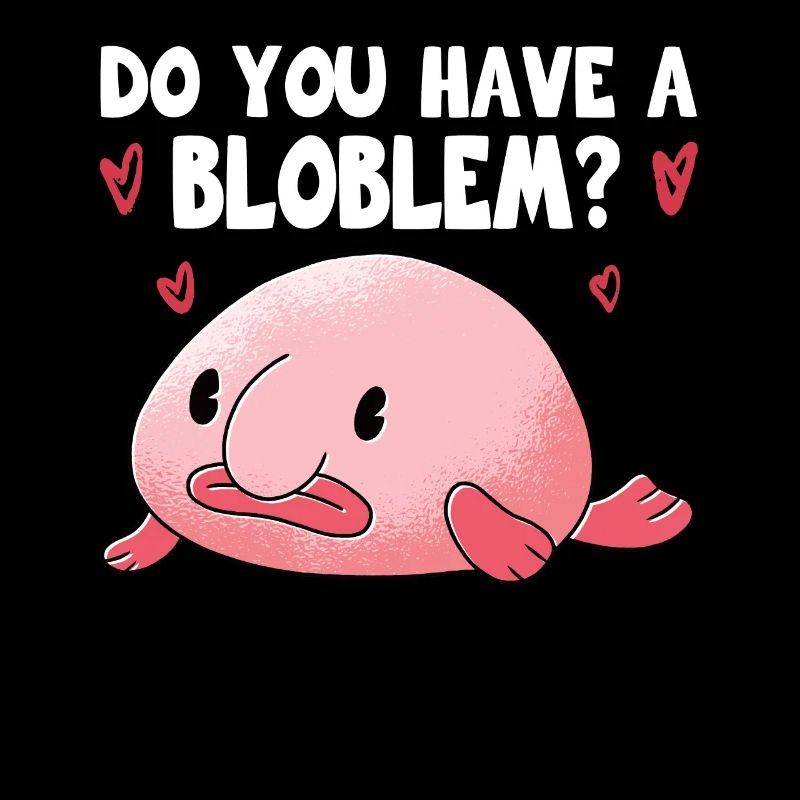 Costume de Blobfish - Visage de poisson Blob laid -