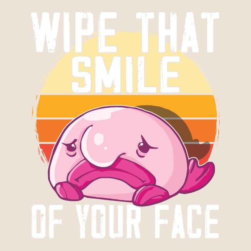 Costume de Blobfish - Visage de poisson Blob laid -