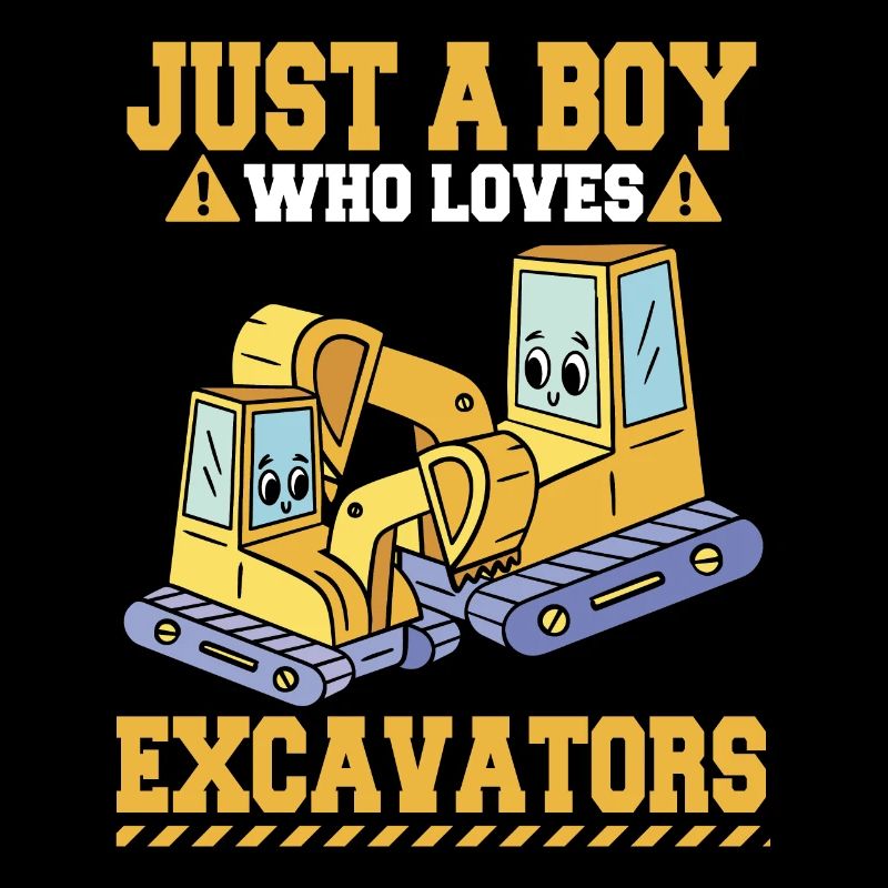 Nur ein Junge, der Bagger liebt