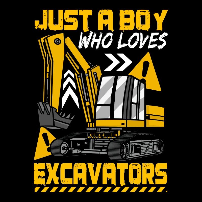 Nur ein Junge, der Bagger liebt