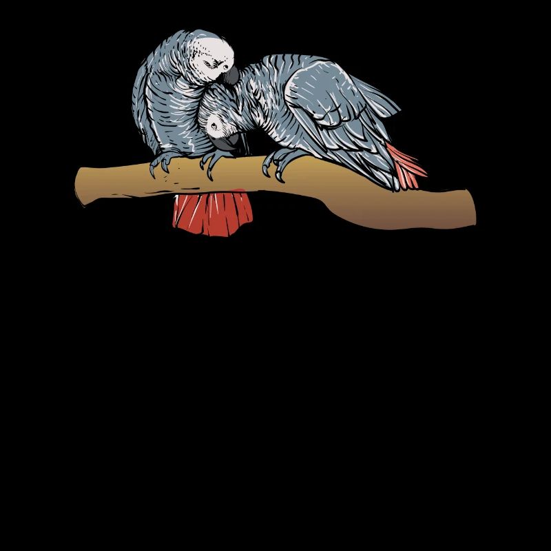 Grey Parrot I Parrot Motif for Bird Holder