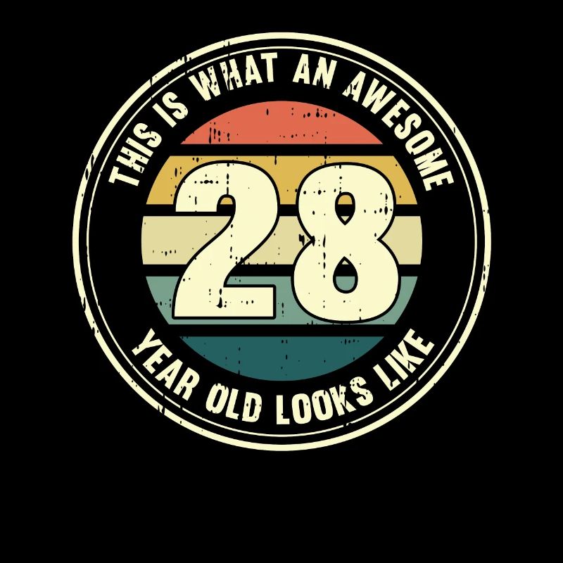 28. Geburtstag so sieht man mit 28 Retro Geschenk