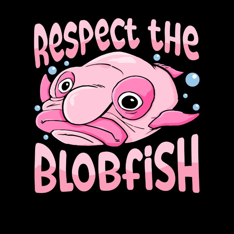Costume de Blobfish - Visage de poisson Blob laid -