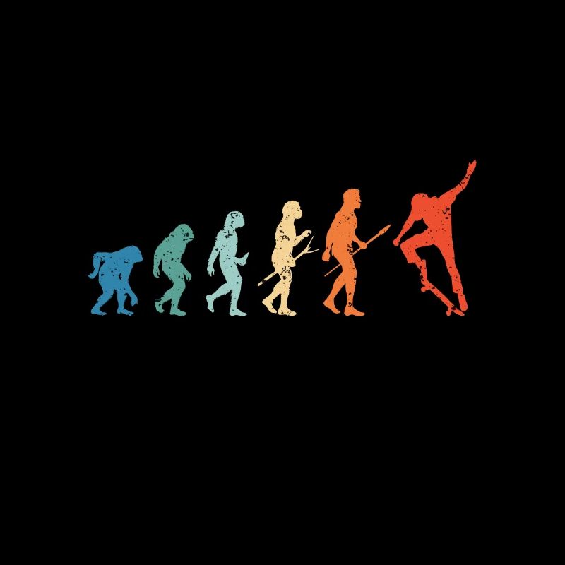 Skateboarding Evolution Skateboard Skater