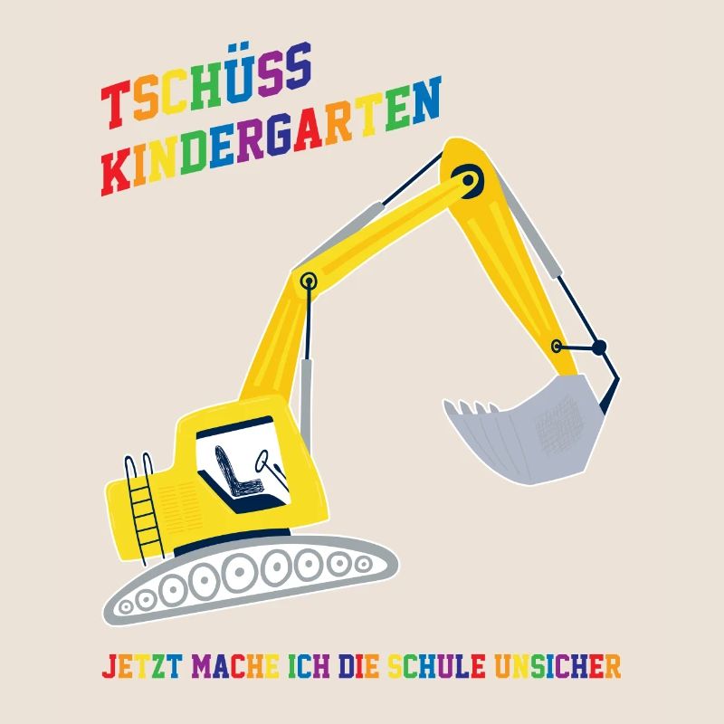 Schulkind Bagger Schulbeginn Geschenk