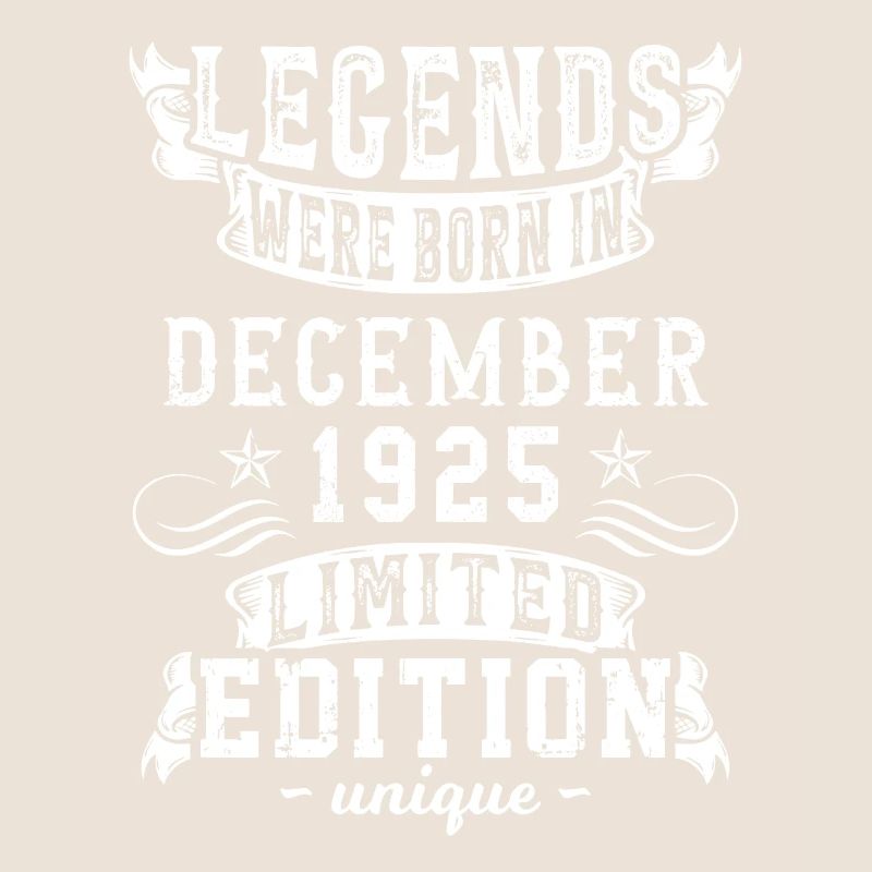 Anniversaire Décembre 1925 année Edition Limitée