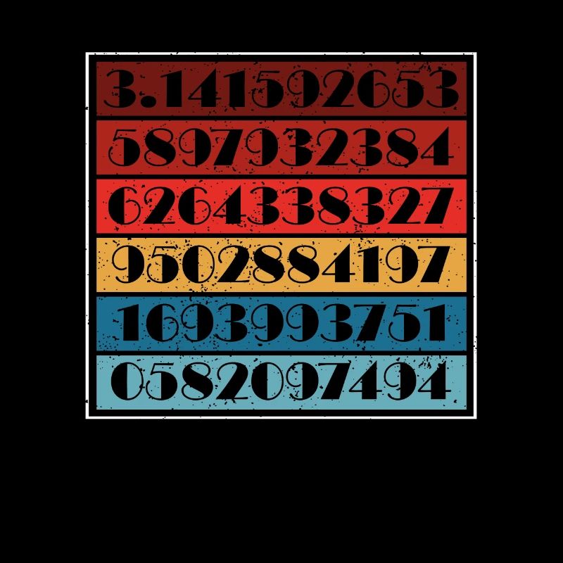 Pi Numbers In Colorful