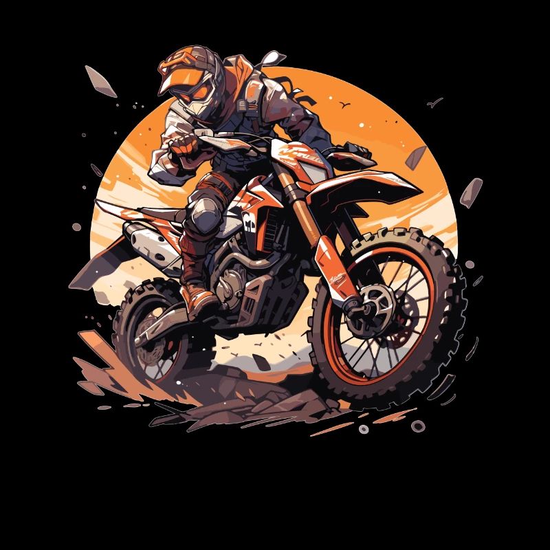 Motocross Sunset Vintage Enduros Enduro