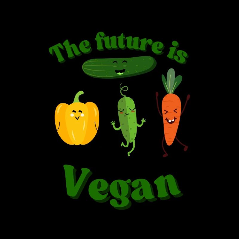 The Future Is Vegan Funny Vegetable Sticker Fun