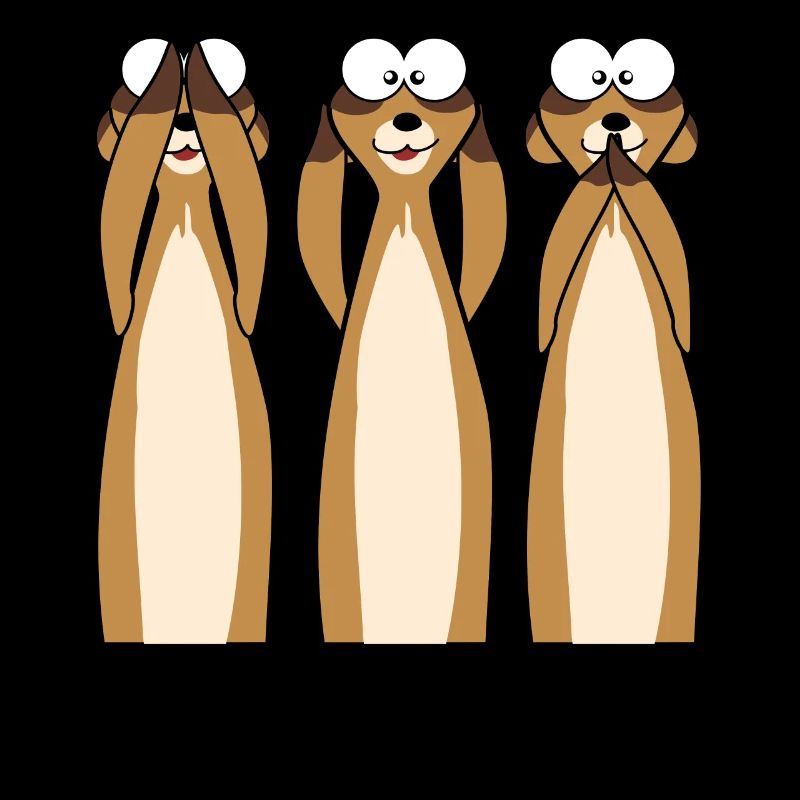 Erdmännchen statt 3 Affen