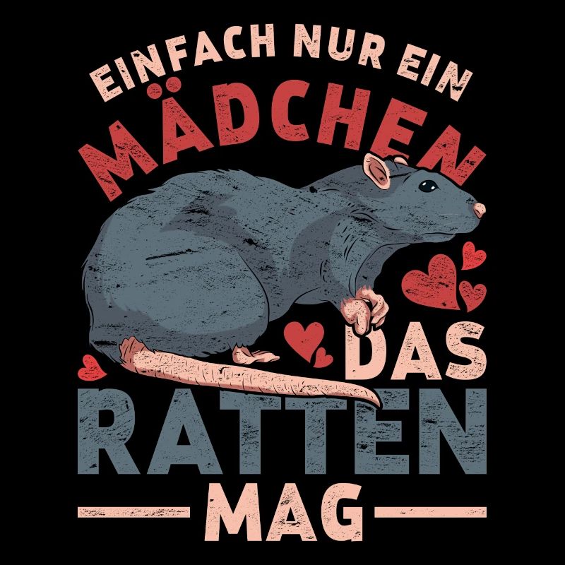 Einfach nur ein Mädchen das Ratten mag Tier Ratte