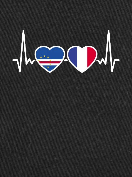 Cap-Vert France Heartbeat Flag Cap-Vert