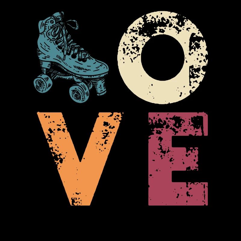 Retro Rollerskate Love - 70s Roller Skating