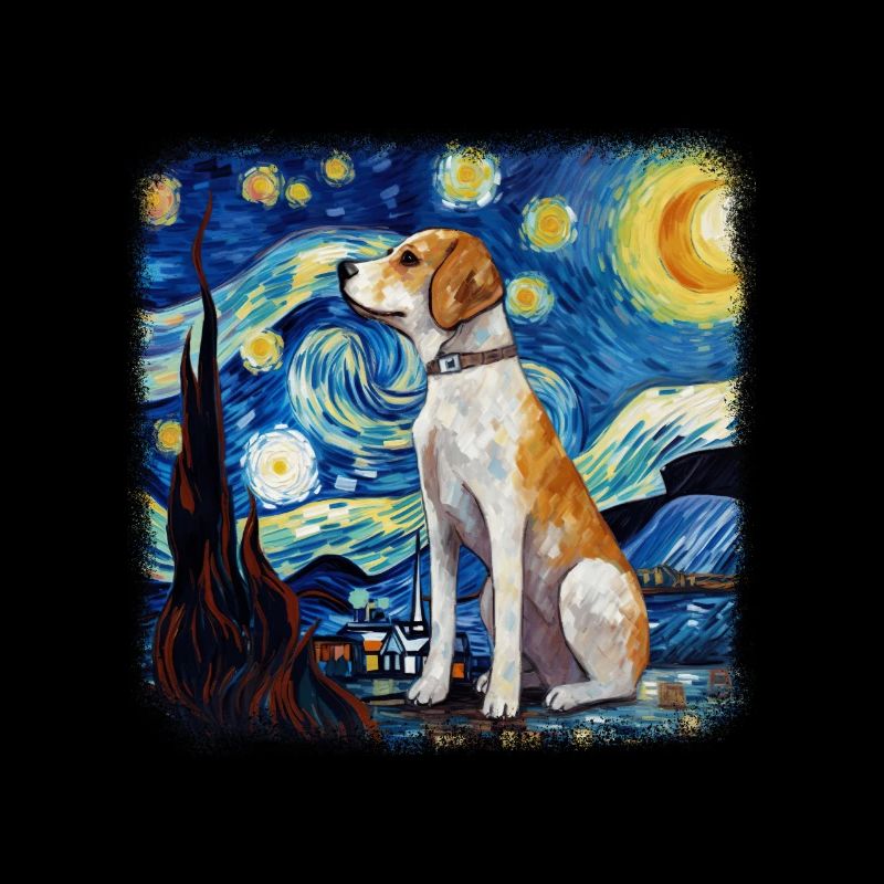 Beagle Van gogh starry night